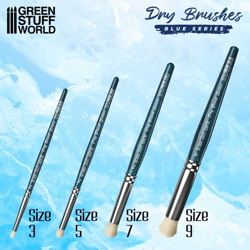 Green Stuff World for Models and Miniatures Premium Dry Brush Set - Blue Series 11241