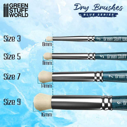 Green Stuff World for Models and Miniatures Premium Dry Brush Set - Blue Series 11241