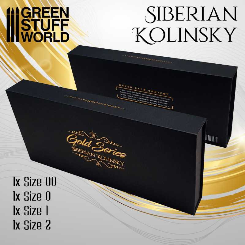 Green Stuff World for Models and Miniatures Premium Brush Set - Gold Series 10414 - Cobbco
