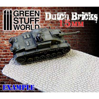 Green Stuff World Rolling Pin – Dutch Bricks 15mm 1626 - Cobbco