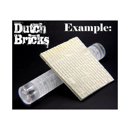 Green Stuff World Rolling Pin Dutch Bricks Pattern for modeling and Dioramas 1336 - Cobbco