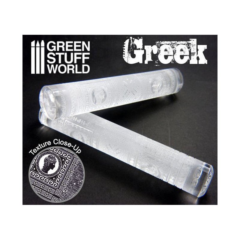 Green Stuff World Rolling Pin – Greek 1337 - Cobbco