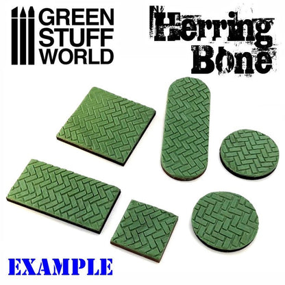Green Stuff World Rolling Pin Herringbone Pattern for modeling and Dioramas 15mm 1675