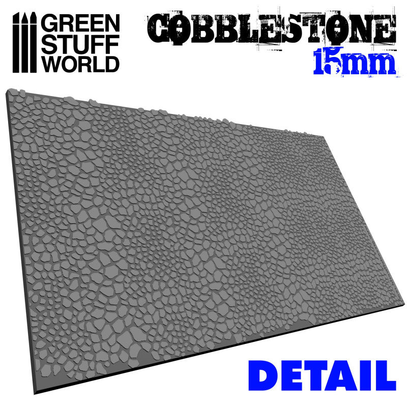Green Stuff World for Models and Miniatures Rolling Pin Cobblestone 15mm 1625 - Cobbco