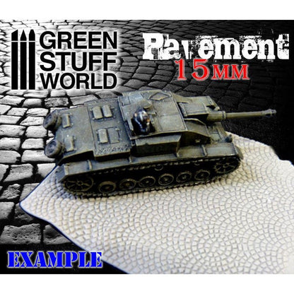 Green Stuff World Rolling Pin Pavement 15mm 1627 - Cobbco