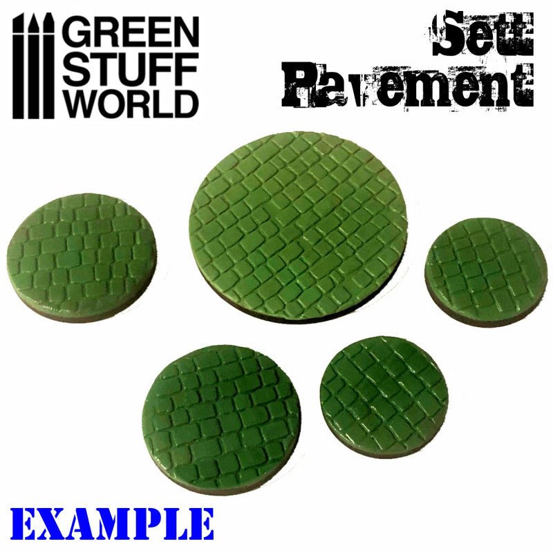 Green Stuff World Rolling Pin Sett Pavement 1994 - Cobbco