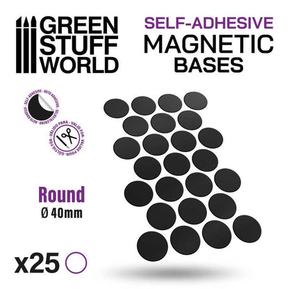 Green Stuff World for Models & Miniatures Magnetic Bases Round 40mm 10864