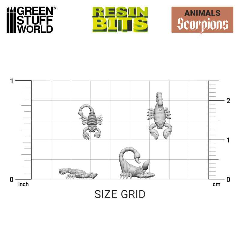 Green Stuff World Scorpions Resin Miniatures Unpainted 28mm 32mm Fantasy Tabletop RPG Dioramas