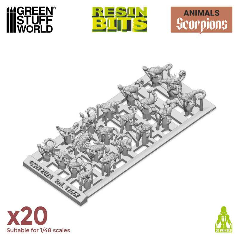 Green Stuff World Scorpions Resin Miniatures Unpainted 28mm 32mm Fantasy Tabletop RPG Dioramas