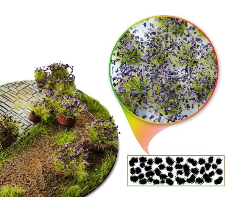 Green Stuff World for Models & Miniatures: Shrub Tufts - 6mm Dark Violet 10743 - Cobbco