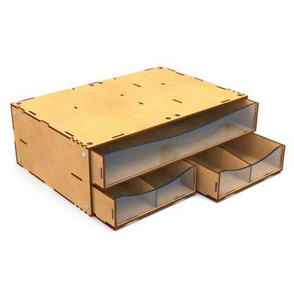 Green Stuff World Stackable Hobby Drawer Rack with 3 horizontal drawers and dividers