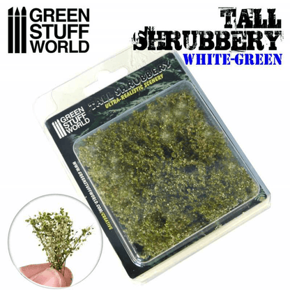 Green Stuff World for Models & Miniatures: Tall Shrubbery White Green 9927 - Cobbco