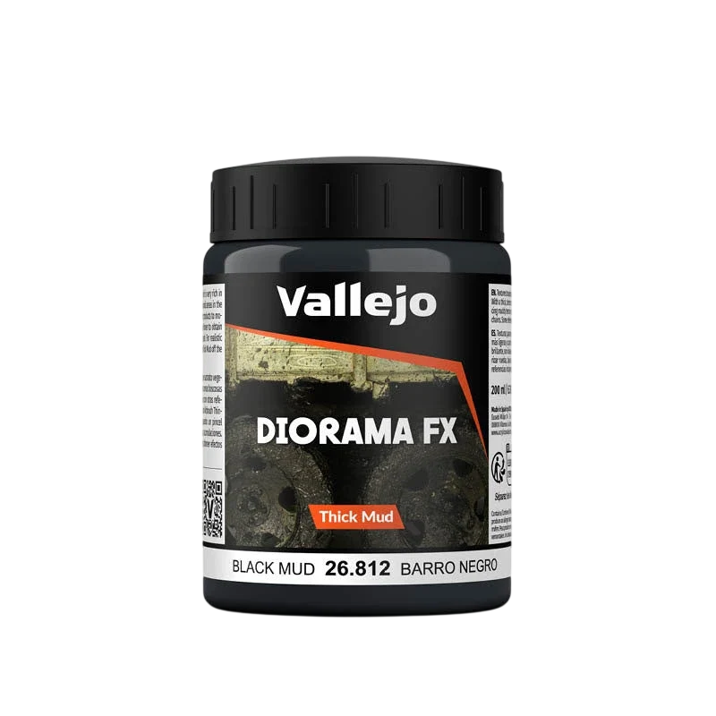 Vallejo Diorama FX: Black Mud (200ml) (26.812) (New in Box)