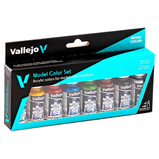 Vallejo Model Color Set: Wargames Basics (8) (70.260) - New Formula