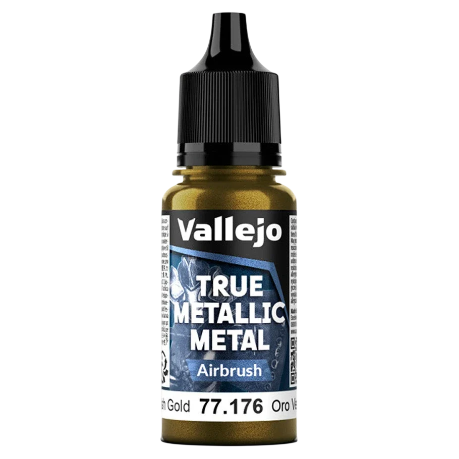 Vallejo True Metallic Metal: AIRBRUSH - Greenish Gold (77.176)
