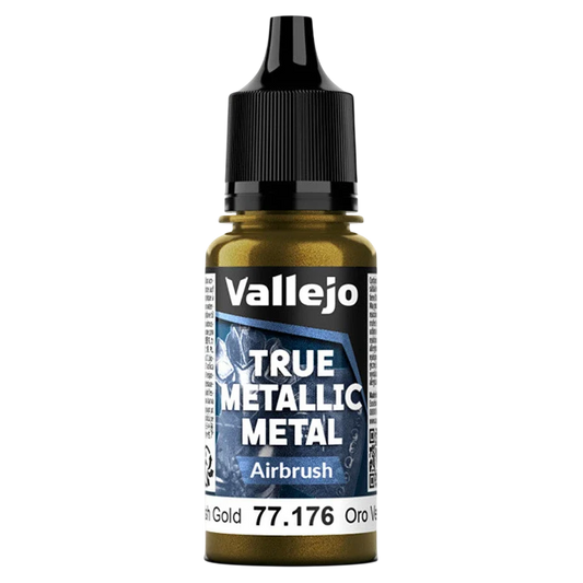 Vallejo True Metallic Metal: AIRBRUSH - Greenish Gold (77.176)
