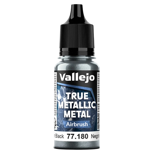 Vallejo True Metallic Metal: AIRBRUSH - Obsidian Black (77.180) (New in Box)