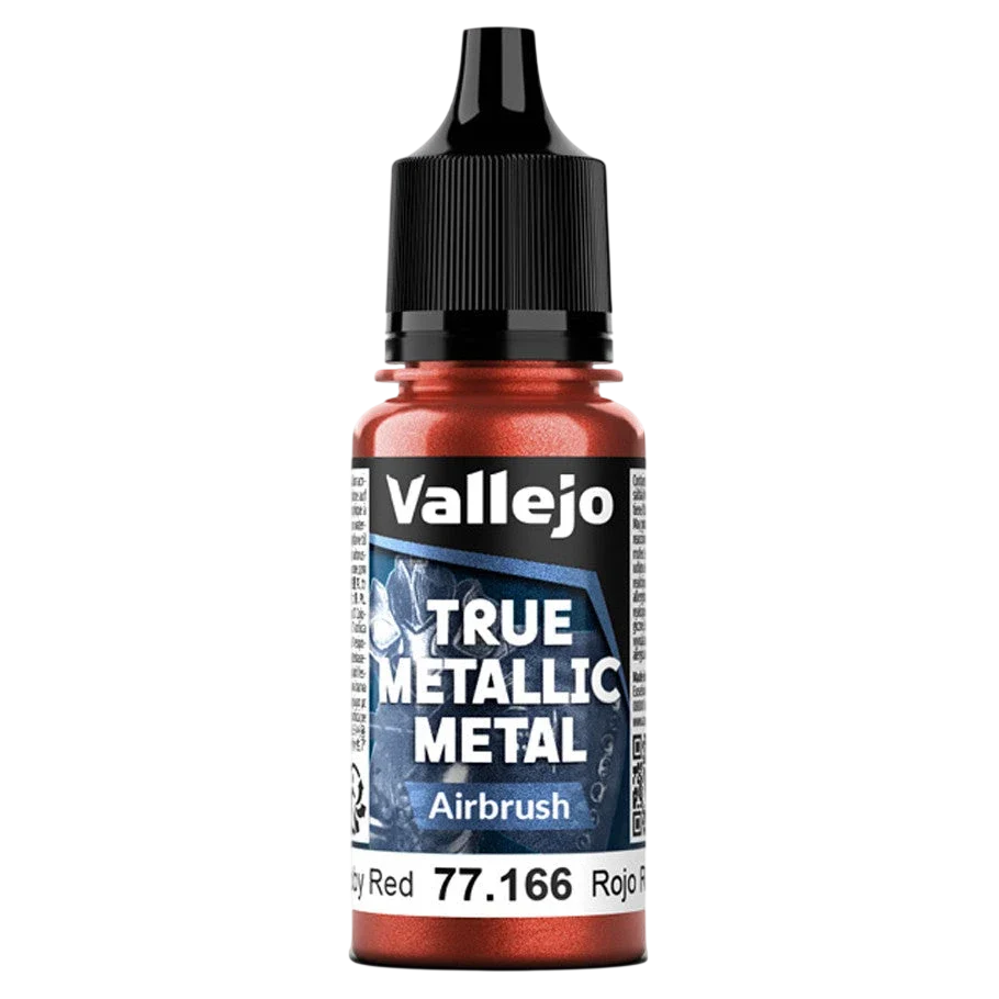 Vallejo True Metallic Metal: AIRBRUSH - Ruby Red (77.166)