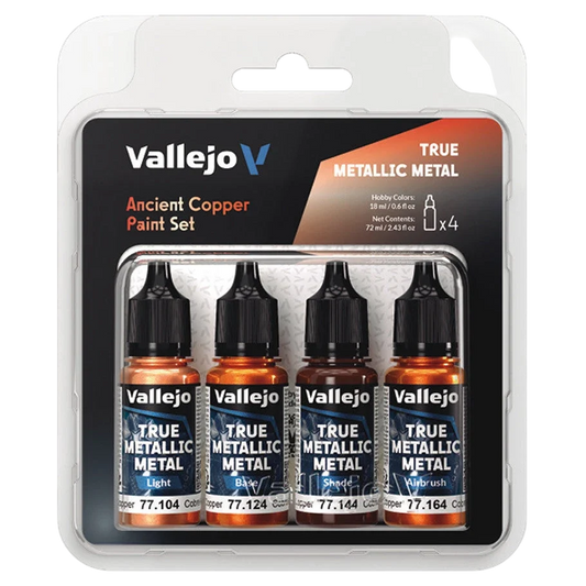 Vallejo True Metallic Metal: Ancient Copper Color Set (4) (77.253)