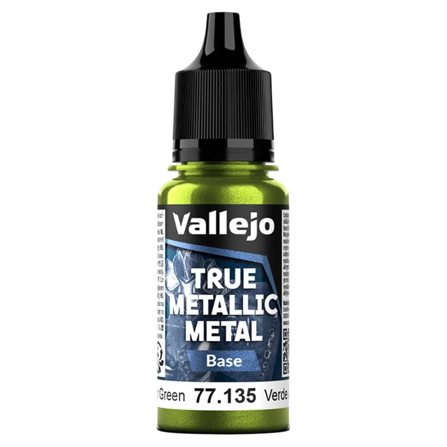 Vallejo True Metallic Metal: BASE - Amber Green (77.135) (New in Box)