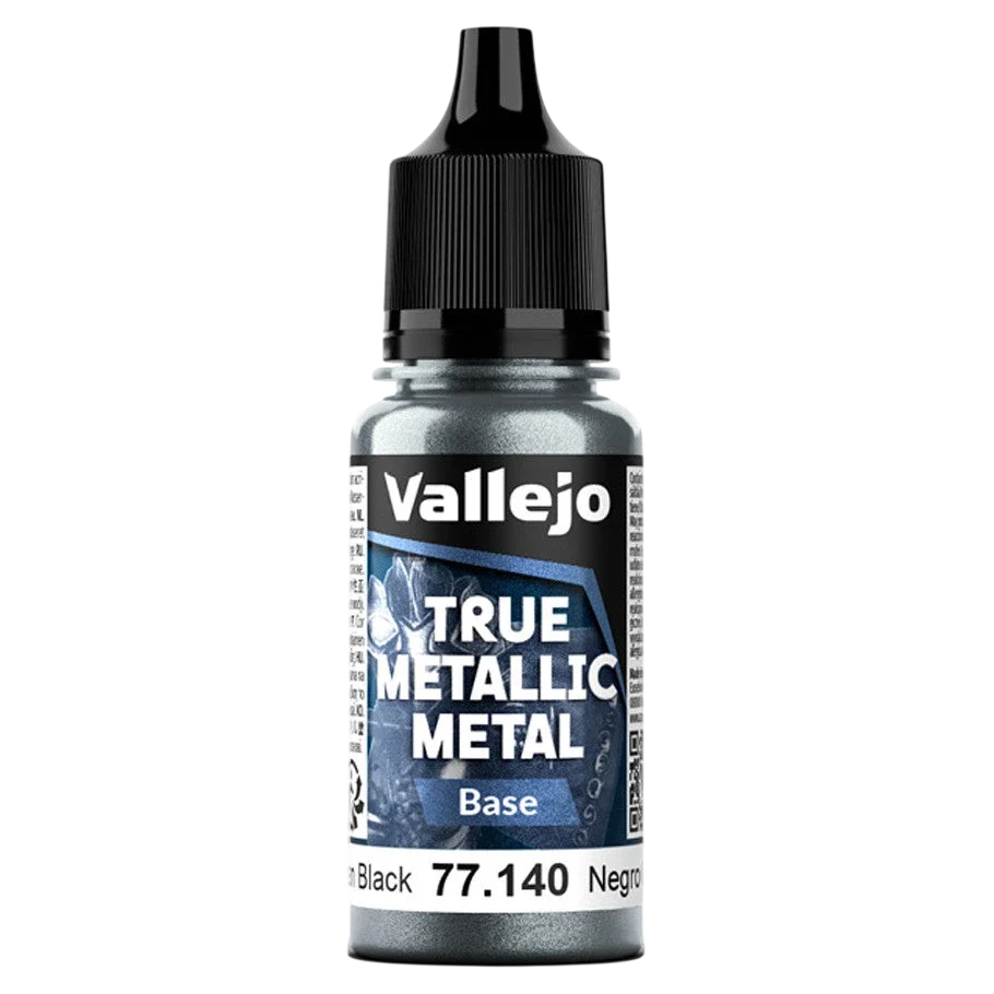 Vallejo True Metallic Metal: BASE - Obsidian Black (77.140)