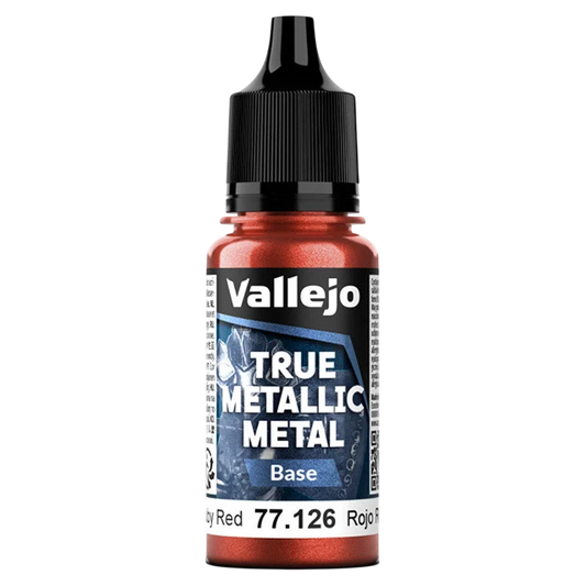 Vallejo True Metallic Metal: BASE - Ruby Red (77.126)