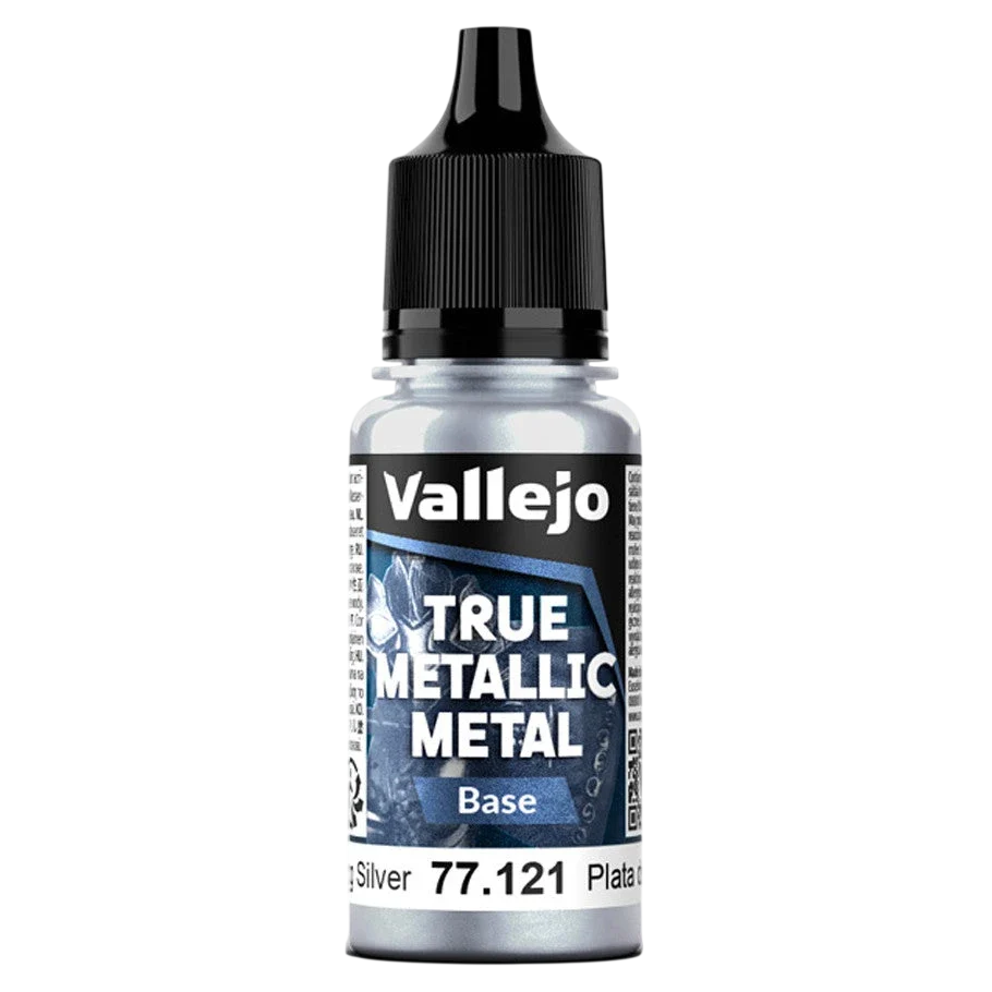 Vallejo True Metallic Metal: BASE - Sterling Silver (77.121)