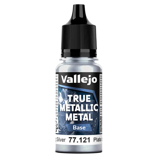 Vallejo True Metallic Metal: BASE - Sterling Silver (77.121)