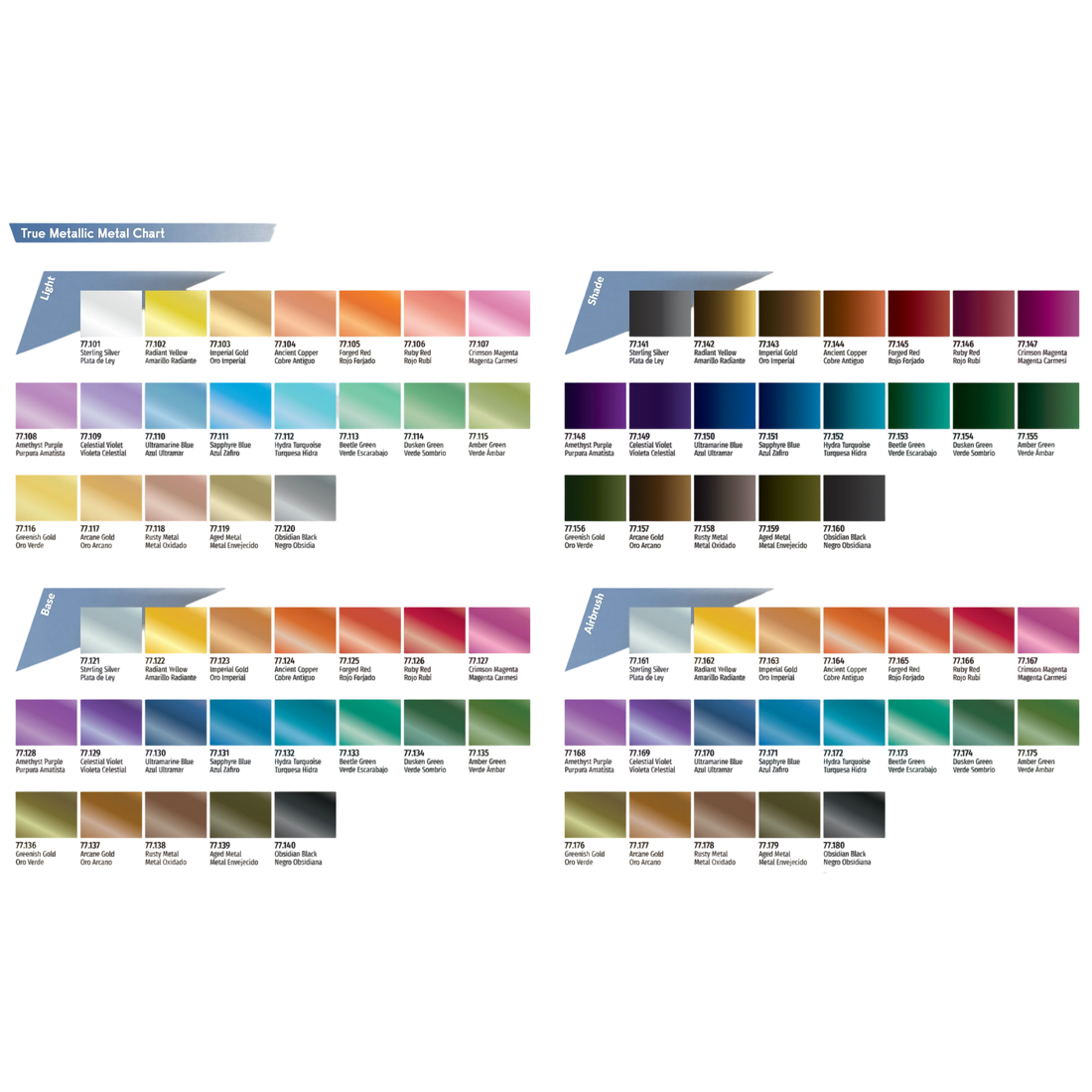 Vallejo True Metallic Metal: EZ-Buy Bundle 80 (all TMM paints)