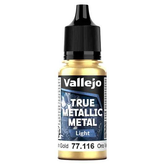 Vallejo True Metallic Metal: LIGHT - Greenish Gold (77.116)