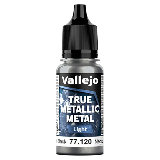 Vallejo True Metallic Metal: LIGHT - Obsidian Black (77.120)