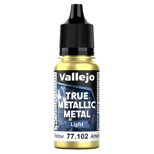 Vallejo True Metallic Metal: LIGHT - Radiant Yellow (77.102) (New in Box)