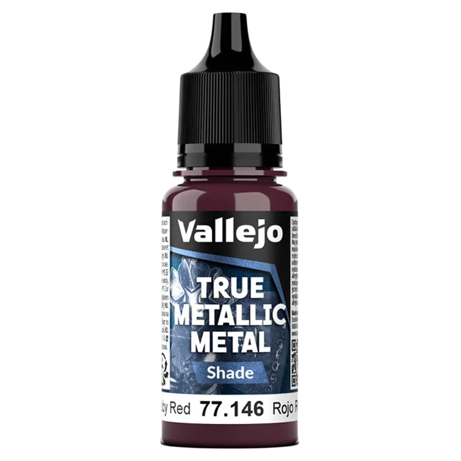 Vallejo True Metallic Metal: SHADE - Ruby Red (77.146) (New in Box)