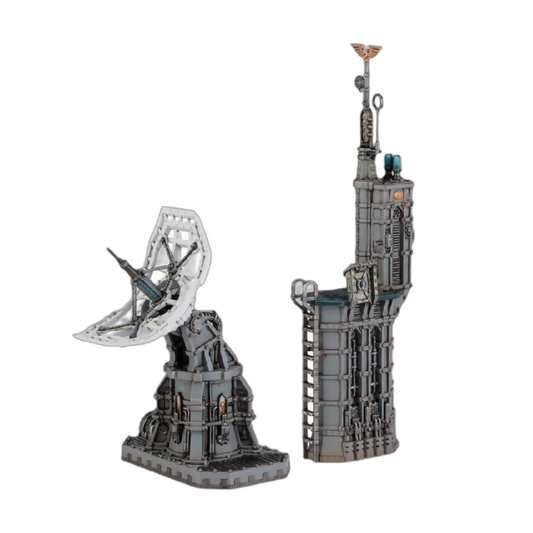 Battlezone Fronteris Vox Antenna and Auspex Shrine Unpainted New in Box Warhammer 40k Terrain