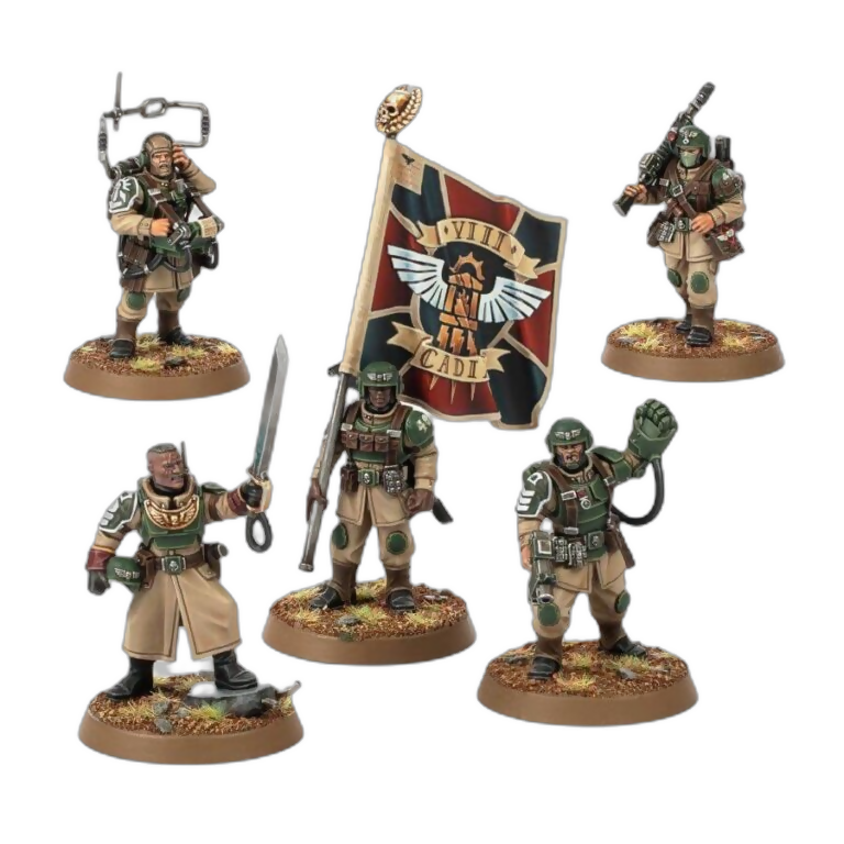 Cadian Command Squad (Custom Painted) (Assembled) From Warhammer 40k on Wargame Trader