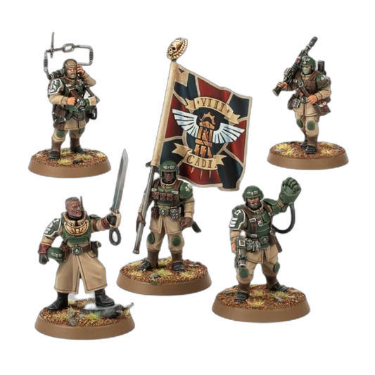 Cadian Command Squad (Custom Painted) (Assembled) From Warhammer 40k on Wargame Trader