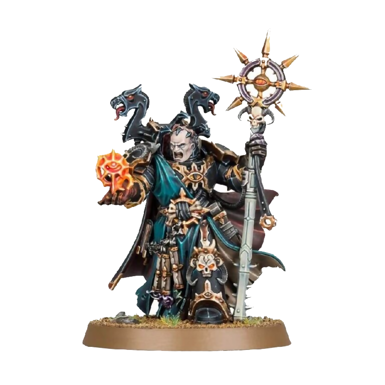 Chaos Space Marines Sorcerer (Unpainted) (Assembled) From Warhammer 40k on Wargame Trader
