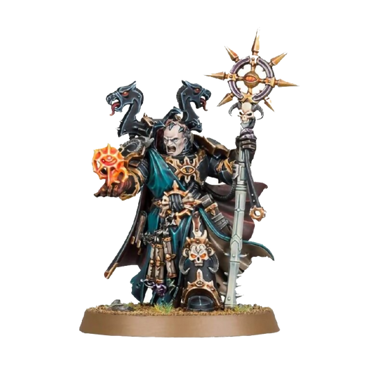 Chaos Space Marines Sorcerer (Custom Painted) (Assembled) From Warhammer 40k on Wargame Trader