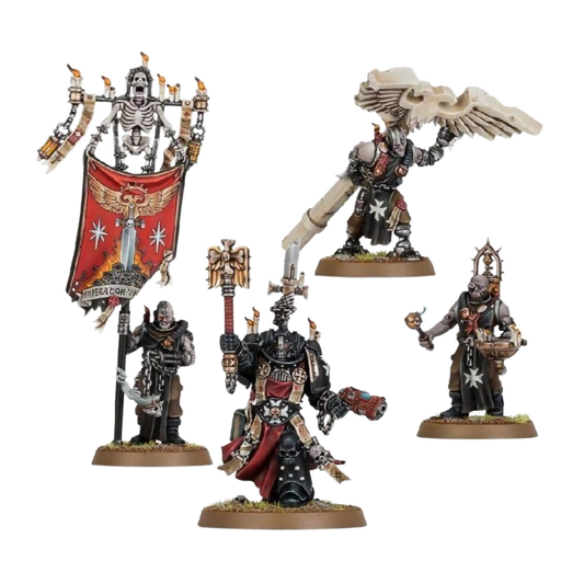 Chaplain Grimaldus & Retinue (Unpainted) (Assembled) From Warhammer 40k on Wargame Trader