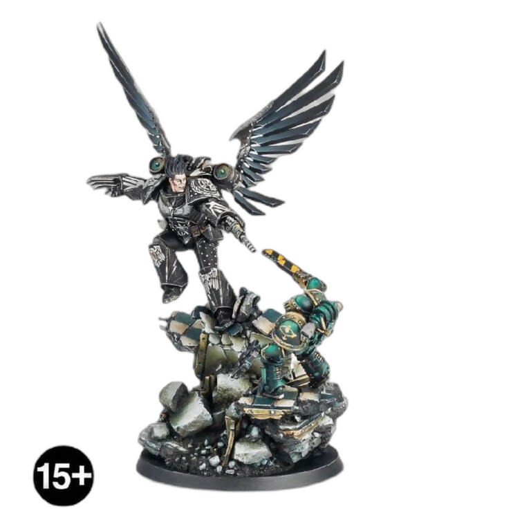 Corvus Corax, Primarch of The Raven Guard Legion – A Forge World Miniature New In Box Corvus Corax, Primarch of The Raven Guard Legion – A Forge World Miniature, First Release Year: 2016. Material: Resin. Factions: Legiones Astartes. (Unpainted) (New In Box) -- Unleash the shadowy might of Corvus Corax with this detailed Warhammer On Wargame Trader