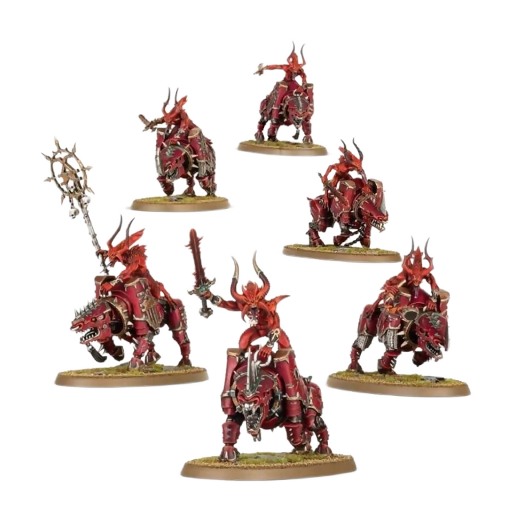 Daemons Of Khorne Bloodcrushers (Unpainted) (Assembled) From Warhammer 40k