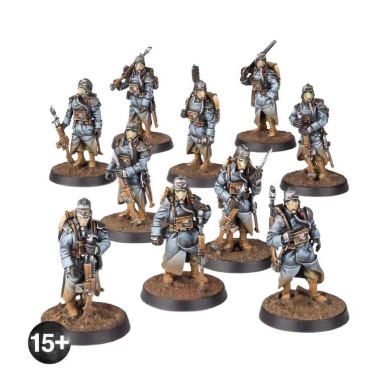 Death Korps of Krieg Infantry Squad at Ease Warhammer 40k Miniature