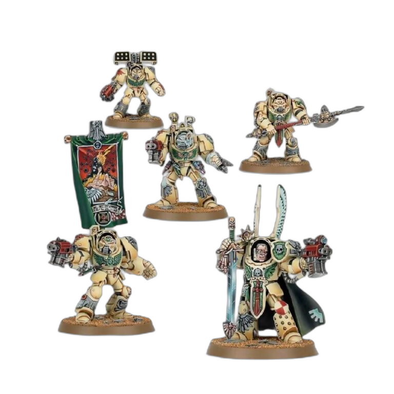 Deathwing Command Squad (Unpainted) (Assembled) From Warhammer 40K