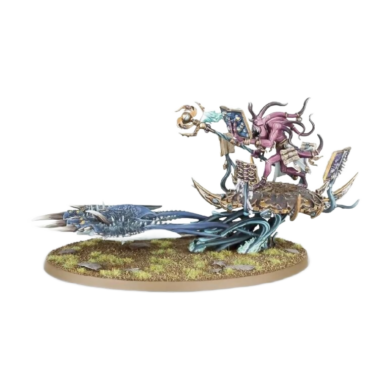Fateskimmer, Herald of Tzeentch on Burning Chariot (Unpainted) (Assembled) From Warhammer 40k on Wargame Trader