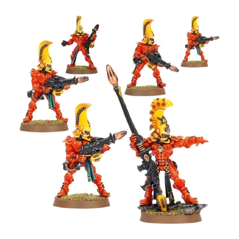 Fire Dragons (Unpainted) (Assembled) From Warhammer 40k