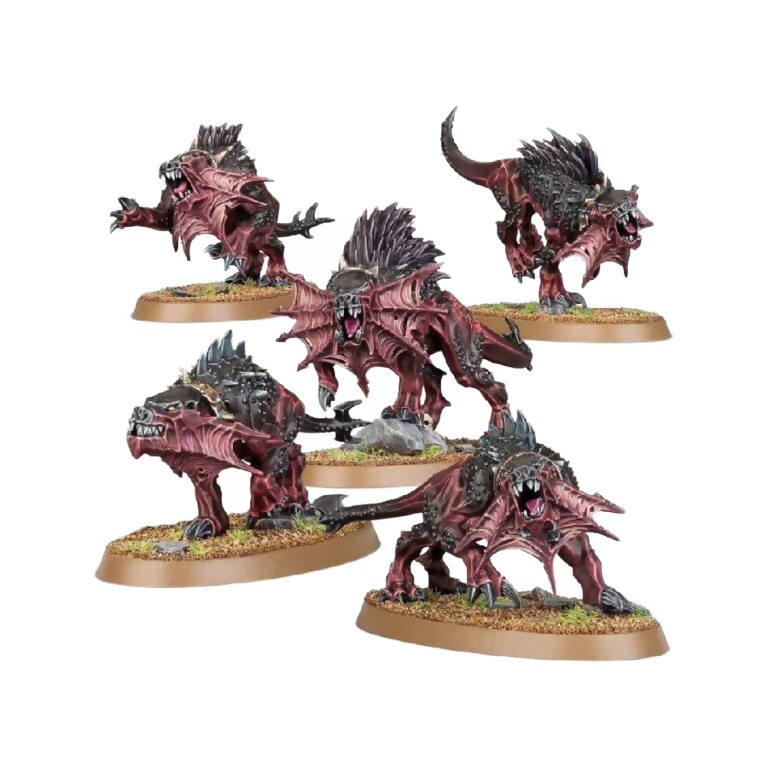Flesh Hounds (Unpainted) (Assembled) From Warhammer 40k