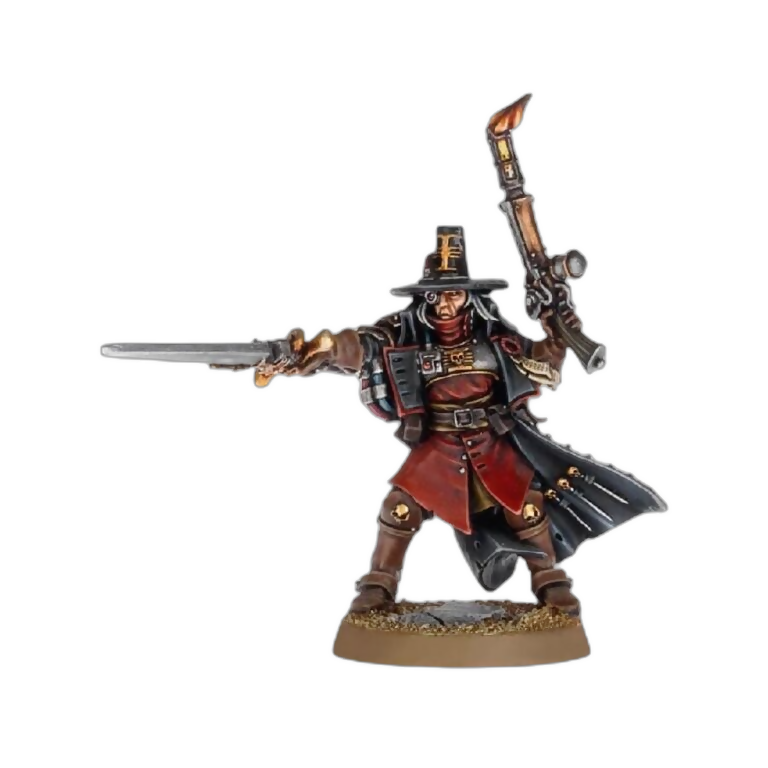 Inquisitor with Inferno Pistol & Power Sword (Unpainted) (Assembled) From Warhammer 40k