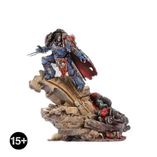 Konrad Curze, Primarch of The Night Lords Legion – A Forge World Miniature (Custom Painted) (Assembled) From Warhammer 40k on Wargame Trader