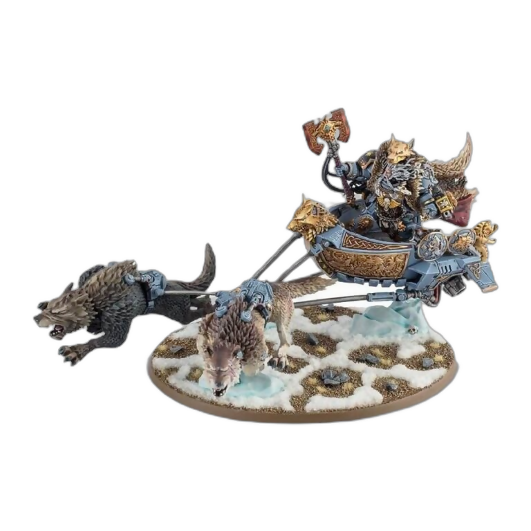 Logan Grimnar on Stormrider (Unpainted) (Assembled) From Warhammer 40k on Wargame Trader