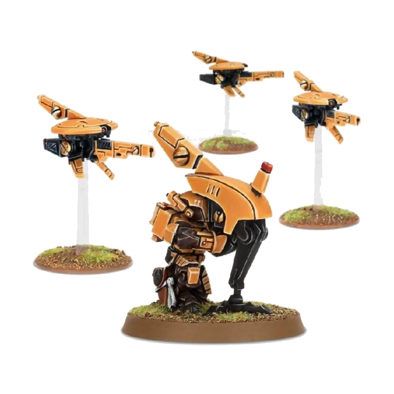 MV71 Sniper Drones & Firesight Marksman (Unpainted) (Assembled) From Warhammer 40k